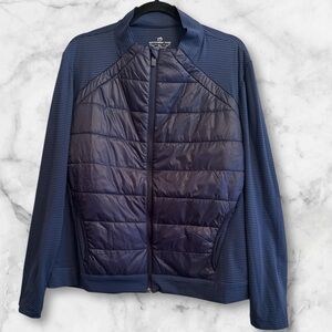 Southern Tide True Navy Josette Mixed Media Full Zip Jacket Women's XL